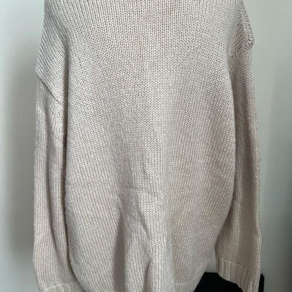 Wooden Ships Skull Design Beige Open Knit Sweater, size XL - Picture 5 of 10